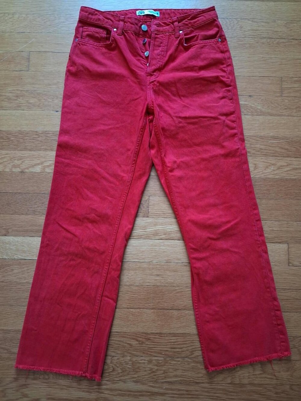 ZARA Red jeans Womens size 6